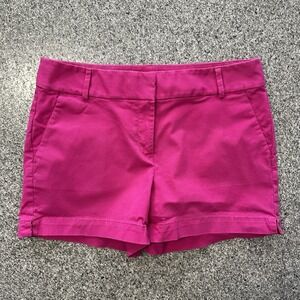 Loft Shorts Womens 10 34x4 The Riviera Chino Short Casual Pink Cotton Stretch